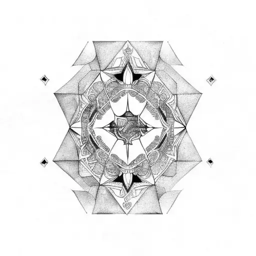 Gothic Geometric Design For Male Chest