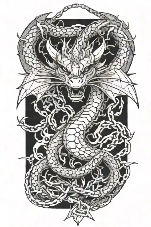 Dragon In Chains Wrapped