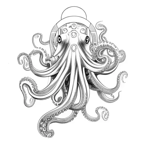 A Mechanical Octopus With Its Tentacles Wrapped Around A Vintage Airplane