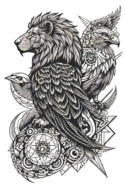 Lion And Raven