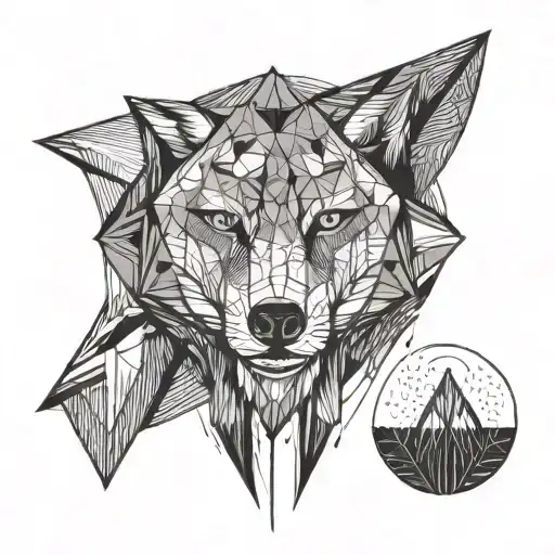 Wolf And Moon