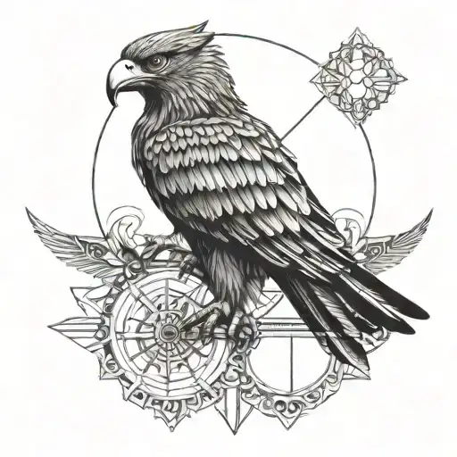 Double Headed Eagle And Ahura Mazda