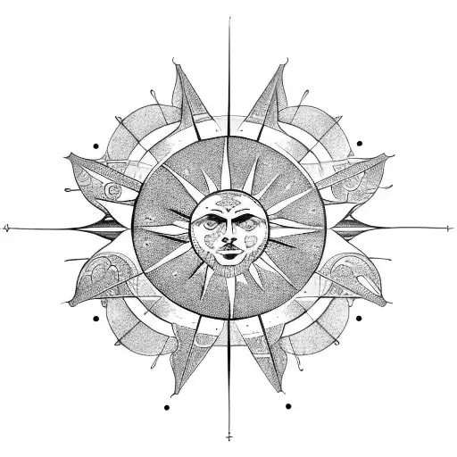 Gnostic Cross Sun Background