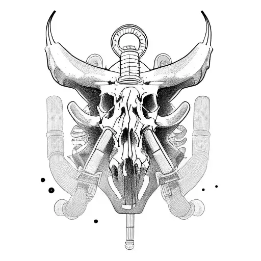 Ox Skull Using Rebreather Mask