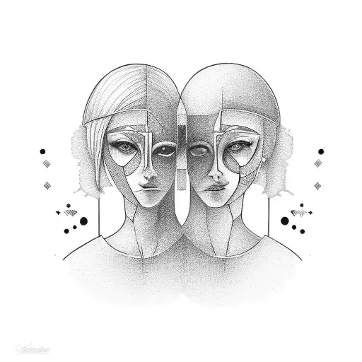 Two Female Faced Away Each Other In A Doorway