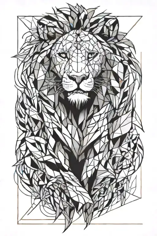 Half Lion Had Half Women Had Whit Broken Skin Opening