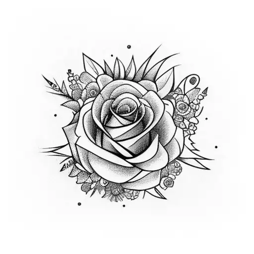 Full Armband With Text Box And Flowers In The Background