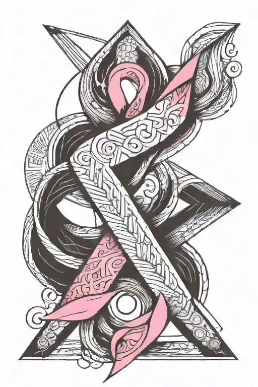 Semicolon And Pink Ribbon