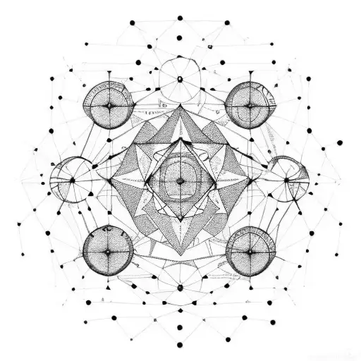 A Constellation Of Gemini Formed By Interconnected Lines And Code Symbols