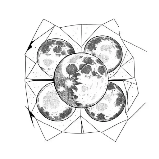 3 Moon Phases With Stars And Flowers