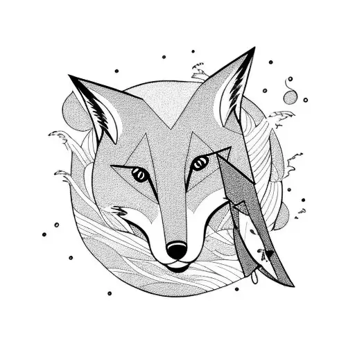 A Majestic Surfing Fox Catching A Wave