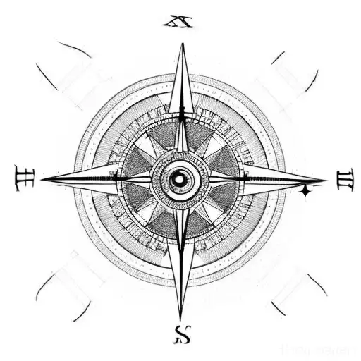 A Clock And An Overlapping Compass