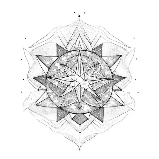 Hand Holding A Celestial Star In The Middle