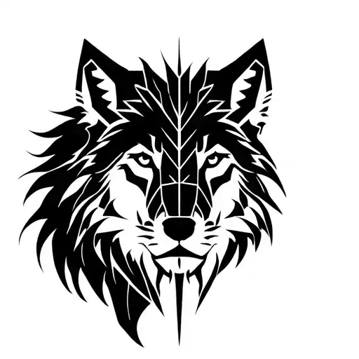 Lion And Wolf Head