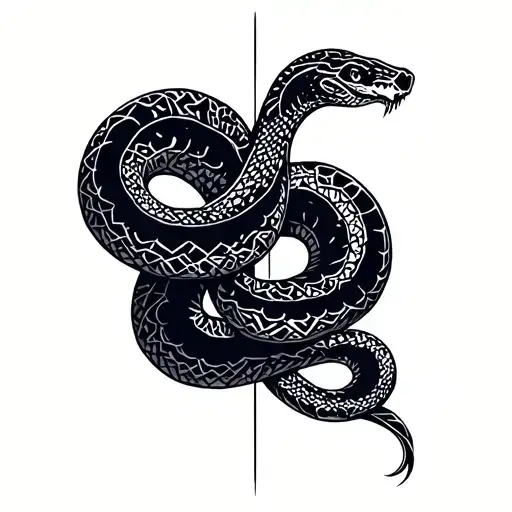 Snake With Hexagon Detail