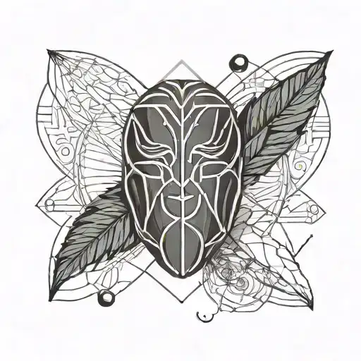 A Minimalist Coffee Bean With A Tiny Animal Silhouette Inside