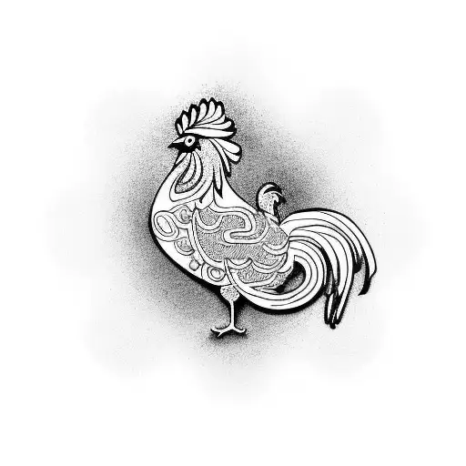 The Letter E In A Rooster