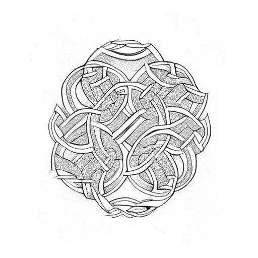 A Detailed Playing Card Surrounded By A Wreath Of Celtic Knots