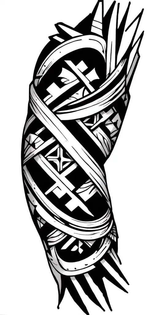 Roman Tattoo Wrap Around Forearm