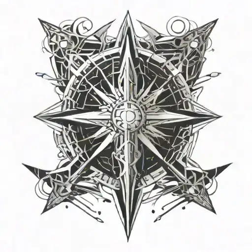 A Sun With A Sword Intertwined In A Cosmic And Ethereal Atmosphere