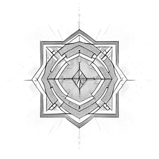 Braided Three-stripe Arrow In Geometric Style