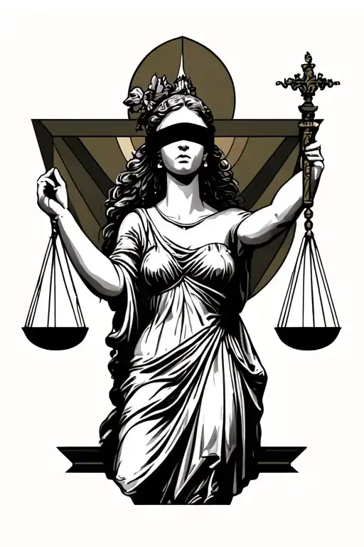 Lady Justice Blindfolded
