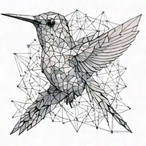 Low Polygon Hummingbird