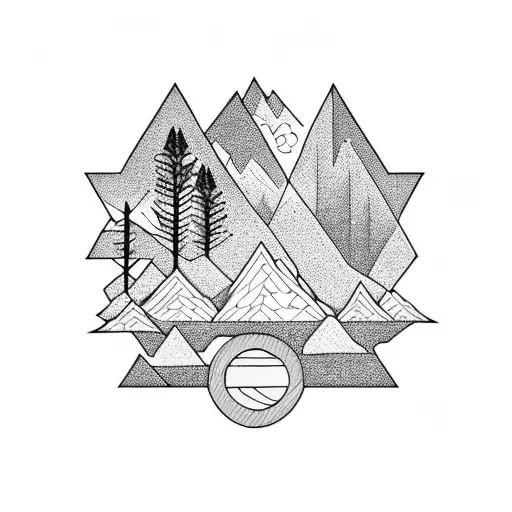 Sunset In The Mountains