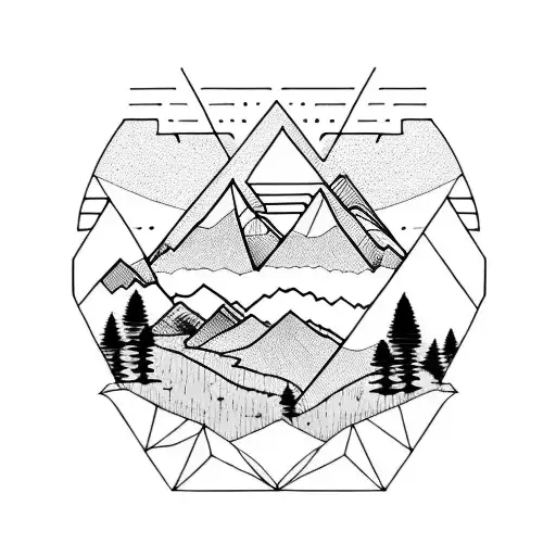 Sunset In The Mountains