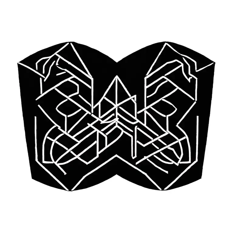 Line Work Tattoo Design