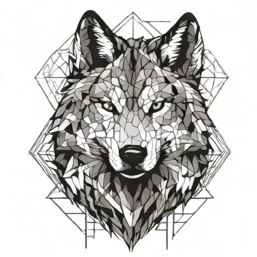 A Wolf Whose Face Is Half Fire