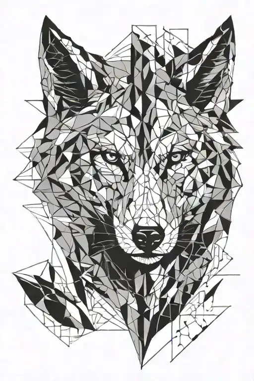 Futuristic Wolf Face