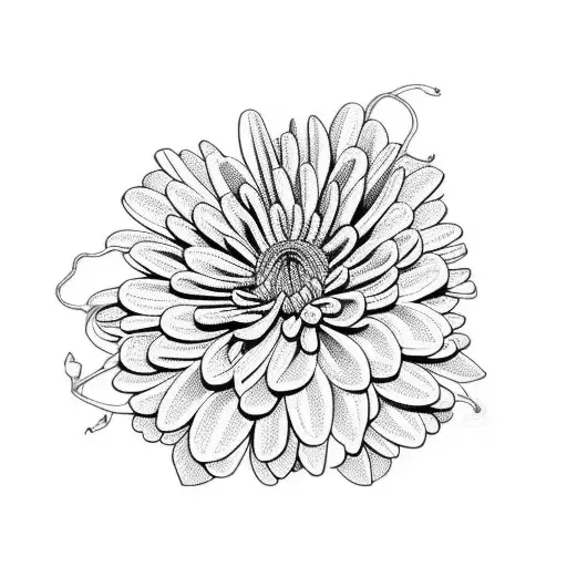 Chrysanthemums With Scorpion