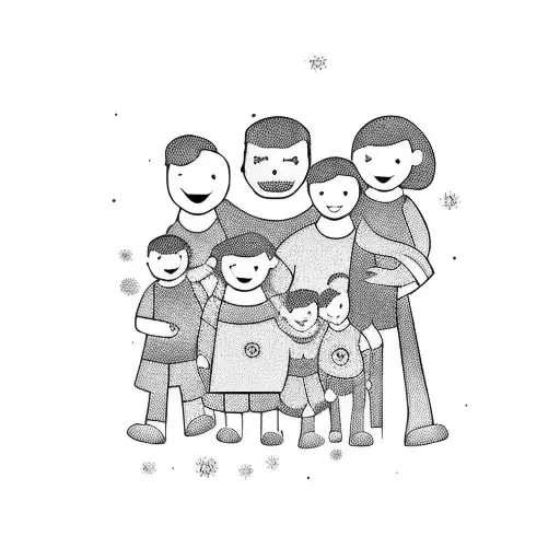 Family Of Four With One Son And One Daughter