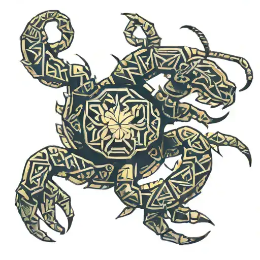 Scorpion In A Trippy Art Style