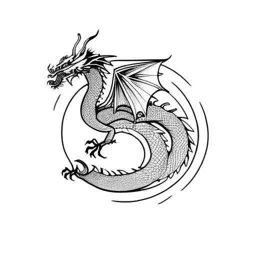 Dragon With Number 4