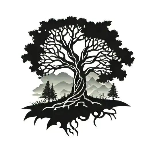 Koa Tree Silhouette
