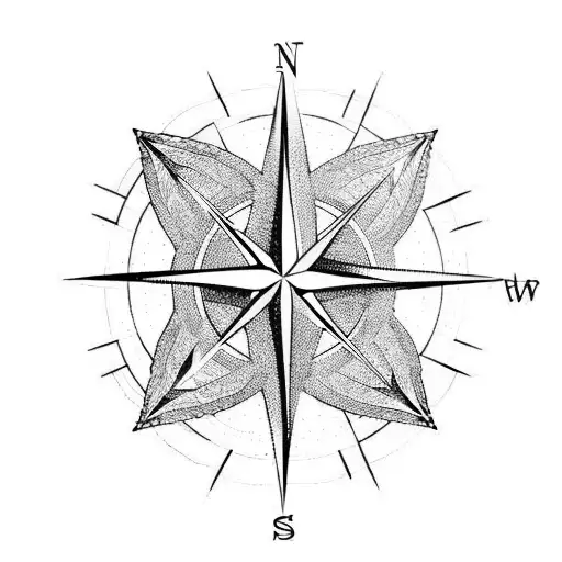 Compass Arrow With A Nature Vibe
