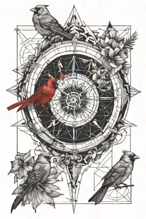 Cardinal Direction And Time Clock