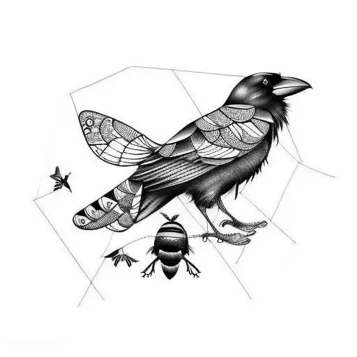 Crow And Bee
