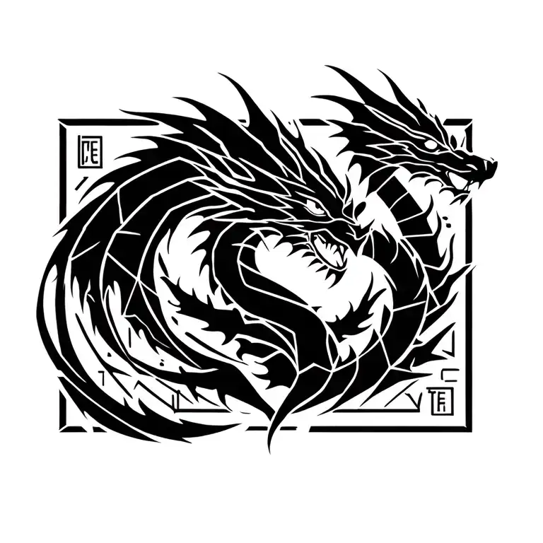 Dragon And Scorpio Zodiac With The Name Teytey