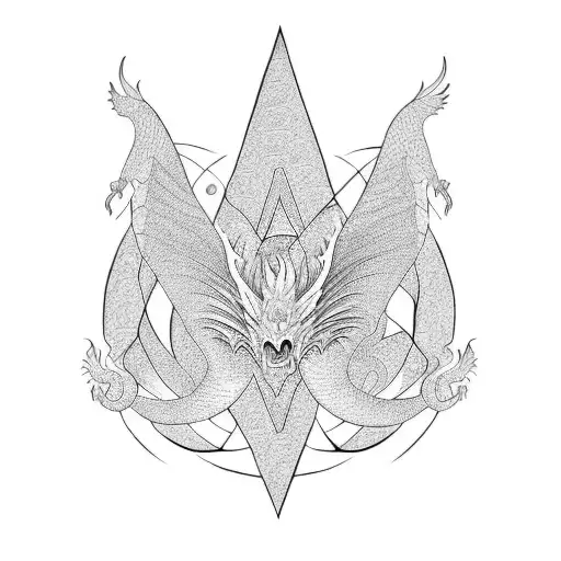 Dragon And Phoenix Intertwined