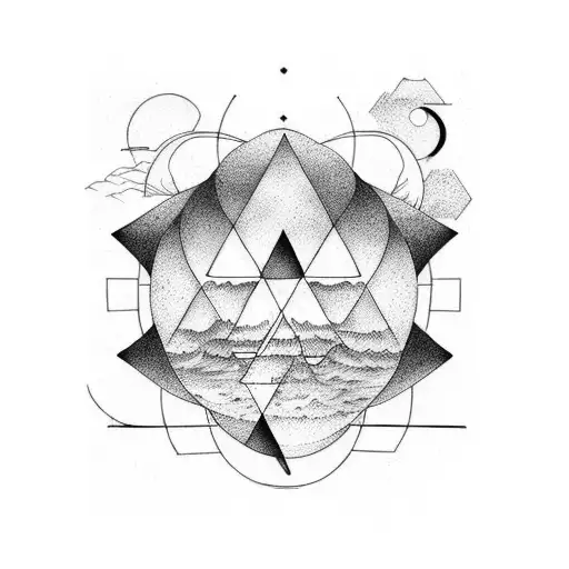 Moon Waves And Saturn In A Triangle