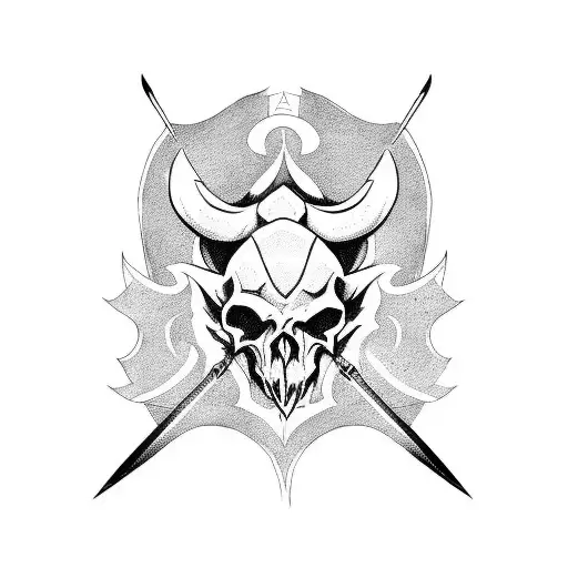 Devil Skull And Sword