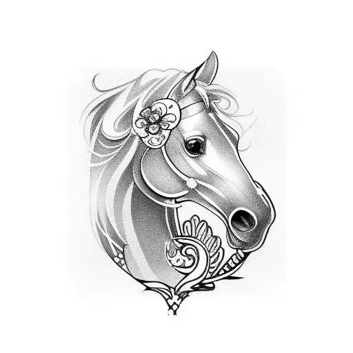 Chess Horse Tablet Flower