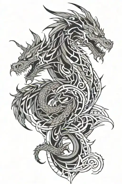 Dragon And Tribals 3D Arm