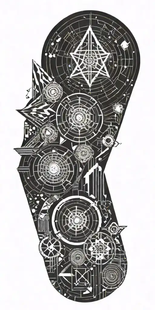 Create A Geometric Design With With Elements Of 1990S Video Games