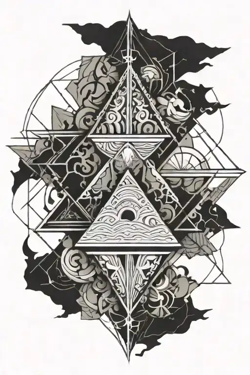 Vesuvius And Trinacria Symbol