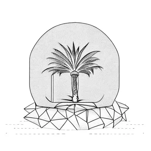 Palm Tree Growing Out Of An Open Book