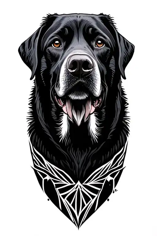 Dog Black English Labrador Retriever Near Water Darken Everything Add More